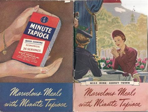 Vintage Marvelous Meals With Minute Tapioca 1938 1930s Etsy Fresh