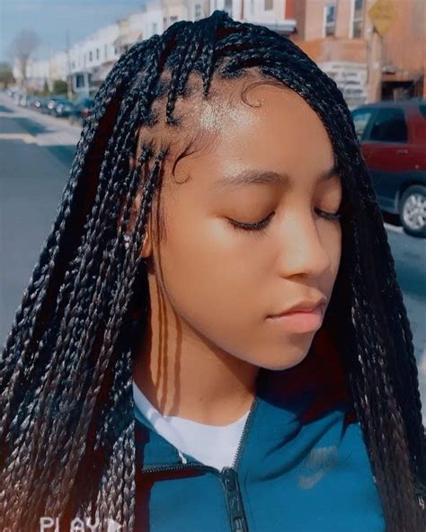 Braidsbyhk💕 On Instagram “style Small Knotless She Has A Lot Of Hair Thats Why Her Box