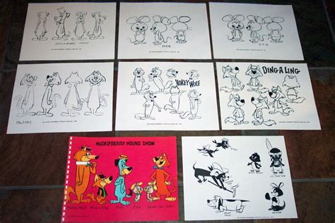 Huckleberry Hound Show Animators Model Sheets Hanna Barbera Art