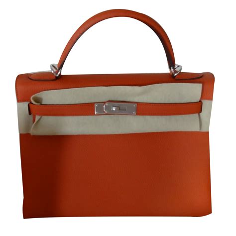Hermès Kelly Orange Leather Ref70622 Joli Closet