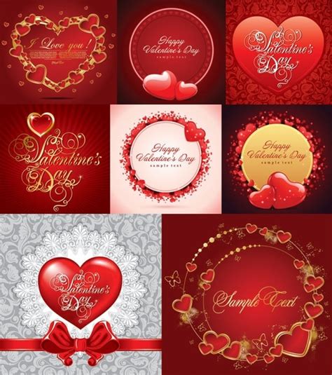Romantic Love Cards Vector Vectors Graphic Art Designs In Editable Ai