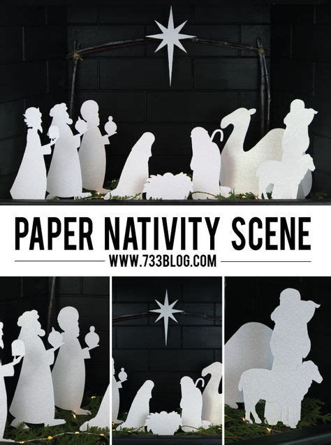 Paper Nativity Scene Christmas Diy Christmas Projects Christmas