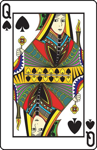 Queen Of Spades Playing Card Stock Illustration Download Image Now