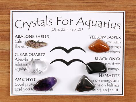 Aquarius Crystals Set Aquarius Zodiac Stones Birthstone Etsy