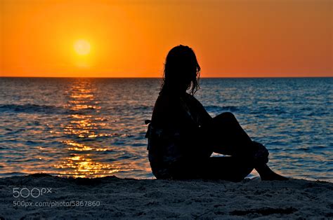 Sitting Sunset Silhouette By Neems Photos 500px