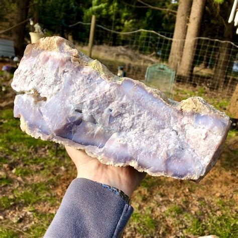 4386g Massive Blue Purple Chalcedony Lapidary Rough For Cabochon