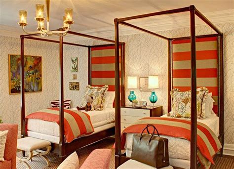 20 Bedrooms With Identical Twin Beds Twin Canopy Bed Girl Bedroom