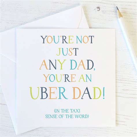 uber dad funny birthday card for dad by wink design