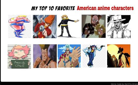 Top 10 American Anime Characters By Saiyanpikachu On Deviantart