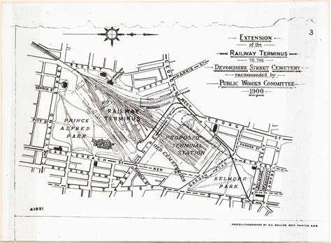 Photograph Showing A Map Of The Extension Of The Railway Terminus To