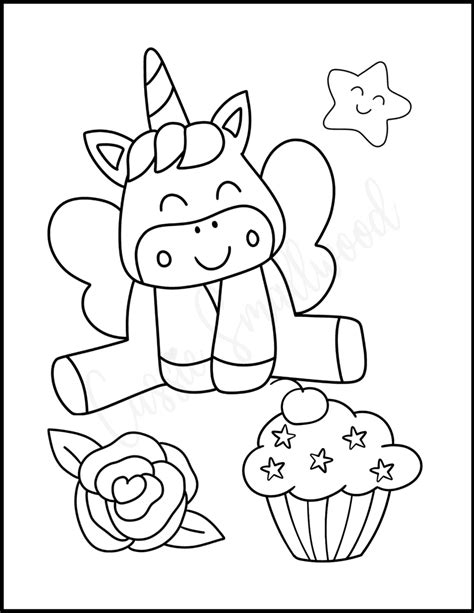 7 Cute Unicorn Cupcake Coloring Pages Cassie Smallwood