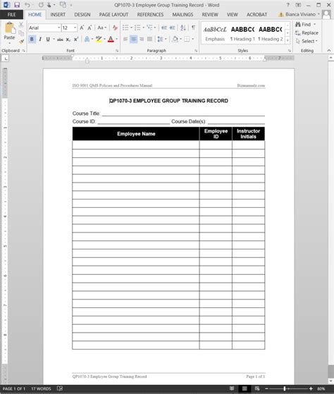 Inventory management system for small business in access templates. Template: Employee Training Record Template. Employee Training Record Forms. Employee Training ...