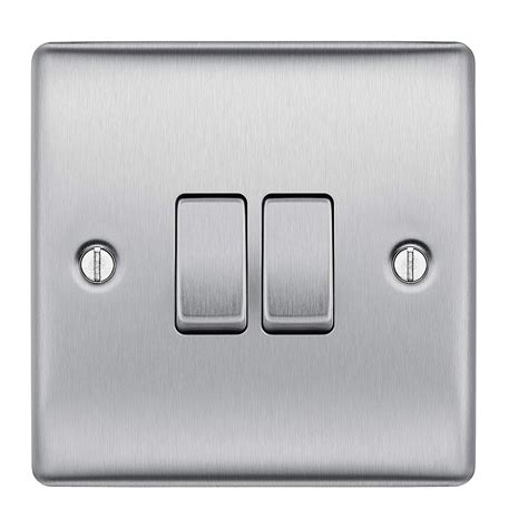 Bg Nexus Metal Brushed Steel Switches And Sockets Sparks Warehouse
