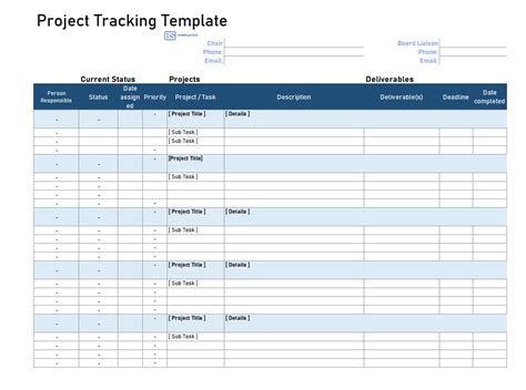 Free Multiple Project Tracking Template For Excel