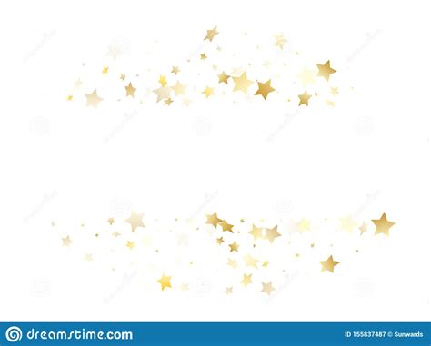Flying Gold Star Sparkle Vector With White Background Stock Vector