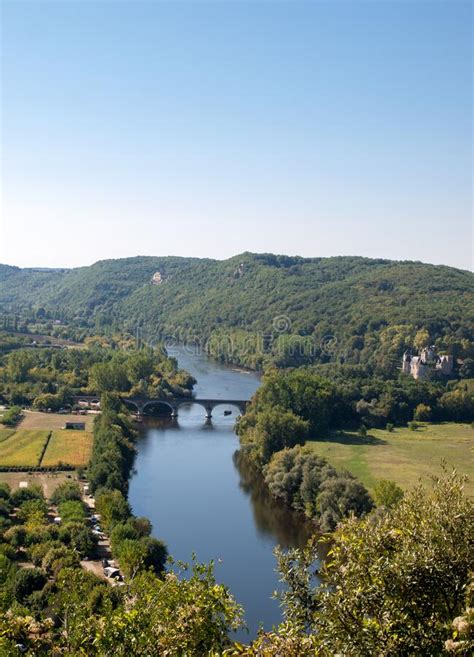 Valley Of Dordogne River France Stock Image Image Of Calm Fertile