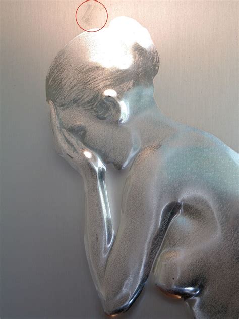 Vintage Aluminum Bas Relief Kneeling Nude By Marcello Etsy
