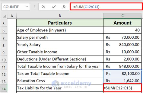 Tds Deduction On Salary Calculation In Excel Format Exceldemy