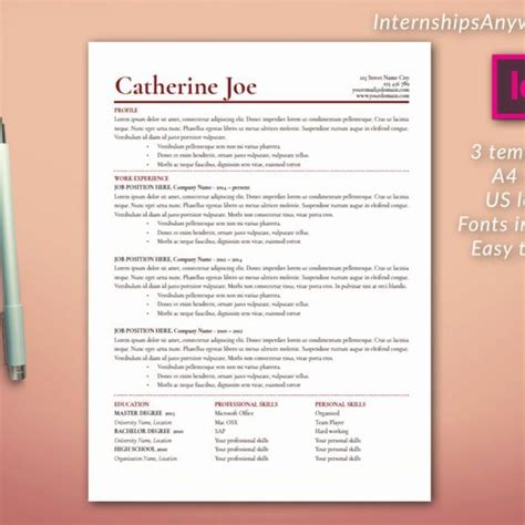 Design a modern and effective resume in just minutes and get it is recommended to keep your resume focused on one page. Adobe Resume Template Free Lovely Resume Template ...
