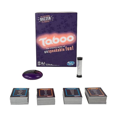 Hasbro Taboo Party Game Players Try To Get Teammates To Say The Guess Word On The Card Without