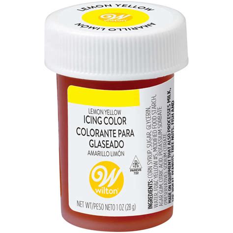 It has a role as a histological dye and a food colouring. Lemon Yellow Icing Color, 1 oz. | Wilton