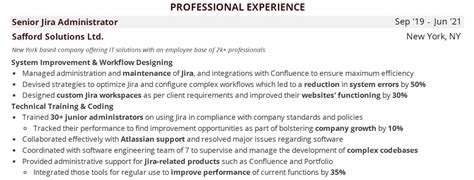 Jira Resume 2023 Guide With 20 Samples And Examples