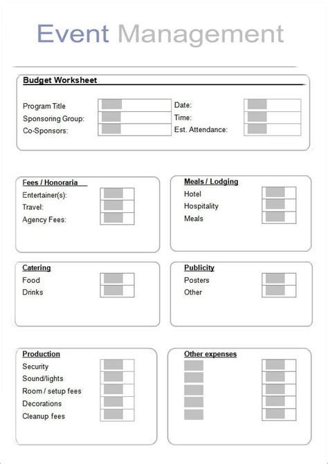 event planning template   documents  word