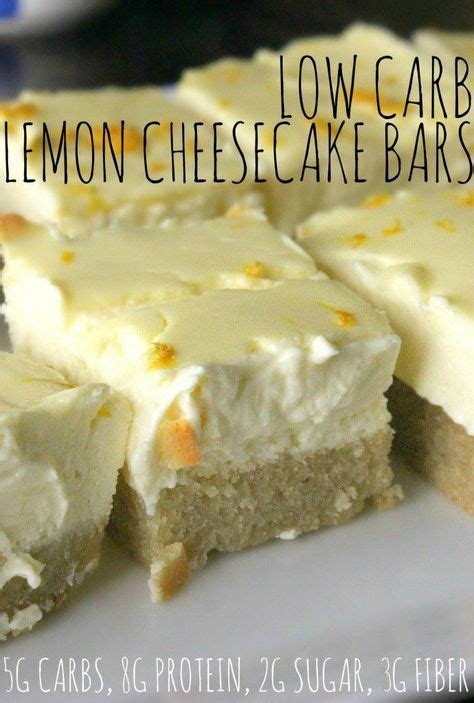 Low Carb Lemon Cheesecake Bars Recipe Low Carb Sweets Lemon