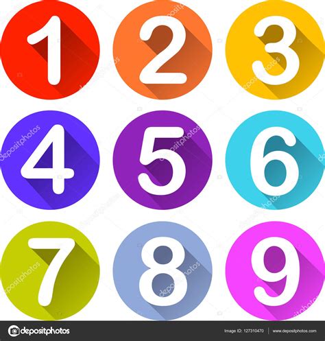 Colorful Numbers Icons Stock Vector By ©nickylarson 127310470