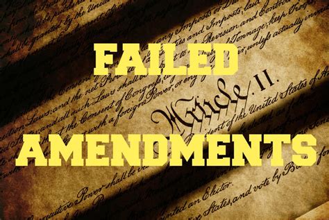6 Failed Amendments