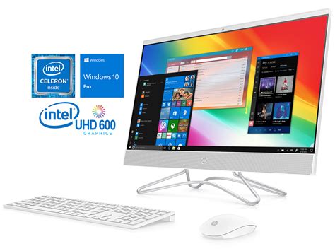Refurbished Hp 215 All In One Desktop Pc White Intel Dual Core
