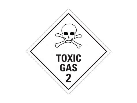 Dangerous Goods Sign Class 2 Toxic Gas Vanguard NZ