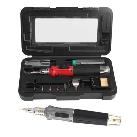 professional gas soldering iron ferro de solda gas welding torch set 10 in 1 automatic soldering