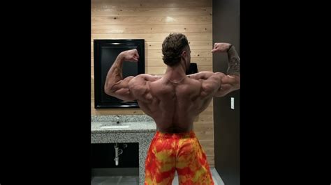 Chris Bumstead Insane Back Double Biceps For Olympia Shorts