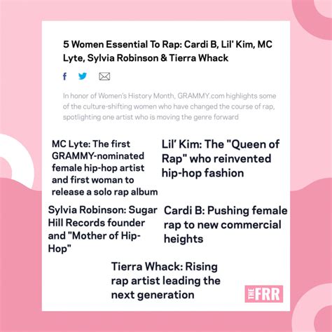 The Female Rap Room On Twitter In Honor Of Womenshistorymonth The