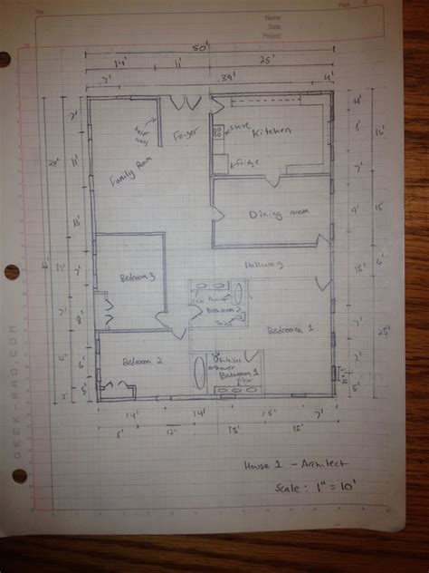How To Manually Draft A Basic Floor Plan 11 Steps Instructables