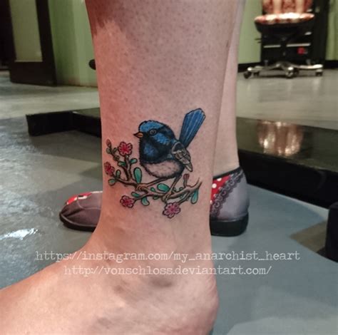Superb Blue Fairy Wren Tattoo By Vonschloss On Deviantart