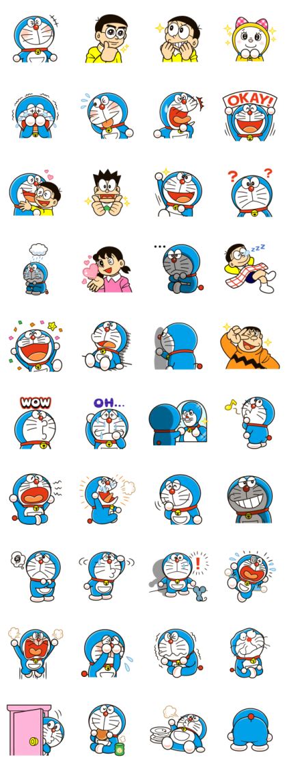 Sticker Day Doraemon Line Whatsapp Sticker  Png