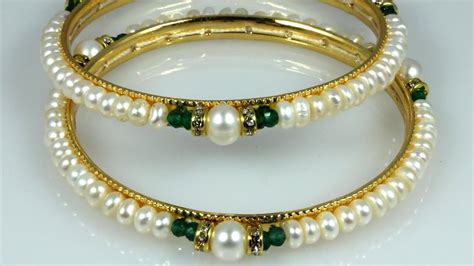 How To Make Designer Pearls Bangles Latest Beautiful Pearls Bangles Traditional Moti Bangles