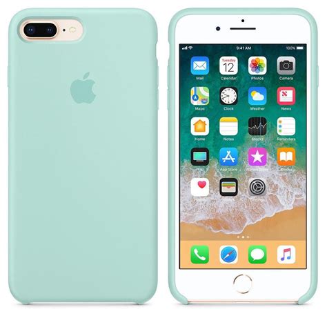 Apple Iphone 8 Plus 7 Plus Silicone Case Marine Green Myphonecase
