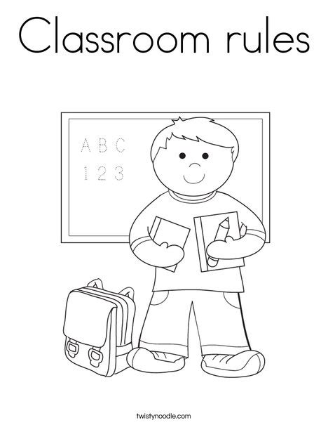 These welcome to 2nd grade coloring pages are editable and customizable so that you can personalize them for your students! Classroom rules Coloring Page - Twisty Noodle