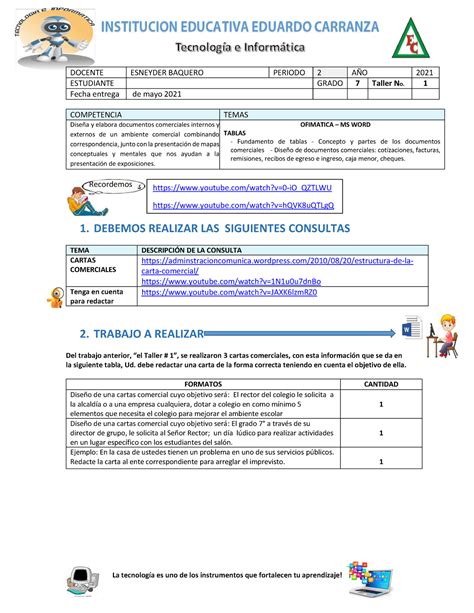 Informatica Grado 7 Guia 1 Periodo 2 Competencia Temas Diseña Y