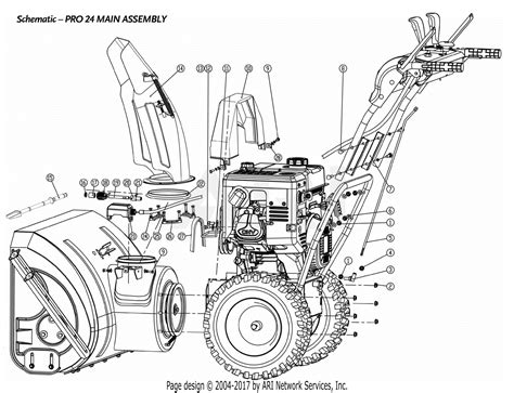 Dr Power Snow Blower Pro 24 Parts Diagram For Sb Pro 24 Main Assembly