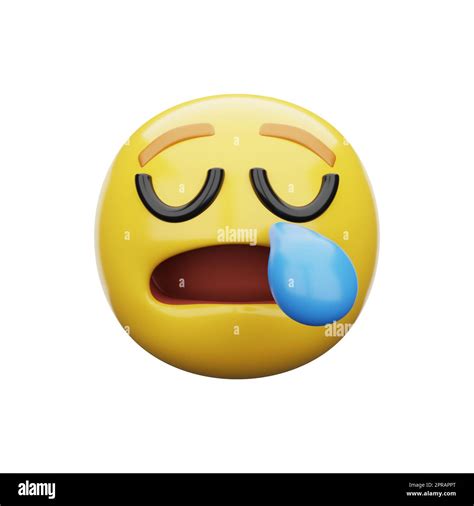 3d Emoji Sleepy Face Stock Photo Alamy