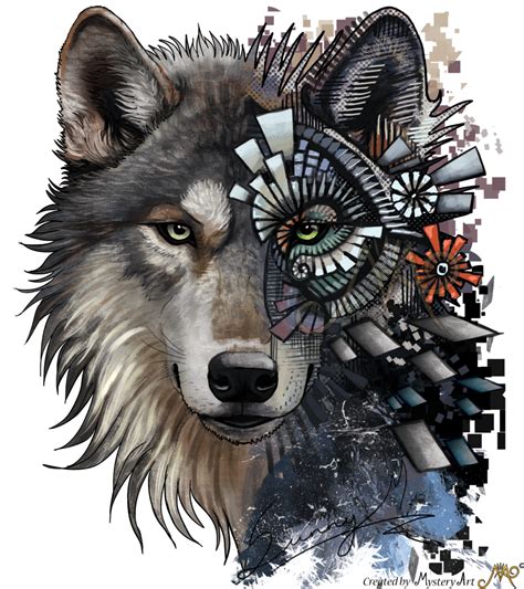 Digital art graphic design, white wolf, wolf illustration, white, 3d computer graphics. Gallery — Mystery Art