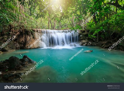 Deep Forest Waterfall Kanchanaburi Thailand Stock Photo 225825226