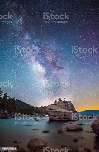 Milky Way Over Bonsai Rock Lake Tahoe Stock Photo Download Image Now
