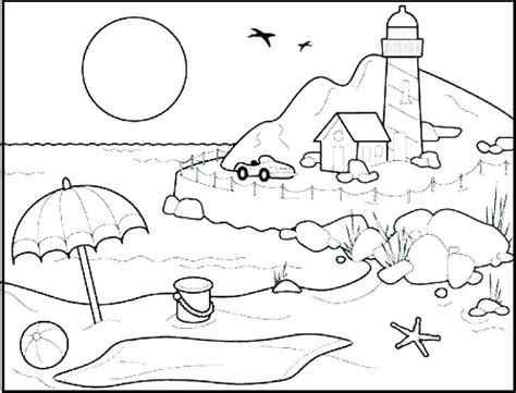 Click the button below to download and print this coloring sheet. Beach Scene Coloring Pages at GetColorings.com | Free ...