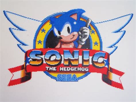 Sonic 1 Title Logo Bead Sprite By Serenaazureth Bead Sprite Sprite