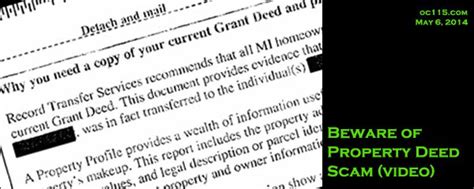 Beware Of Property Deed Scam Video Oakland County Times